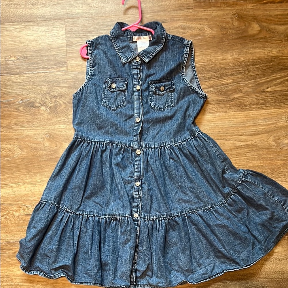 Denim Sleeveless Kids Casual Dress
